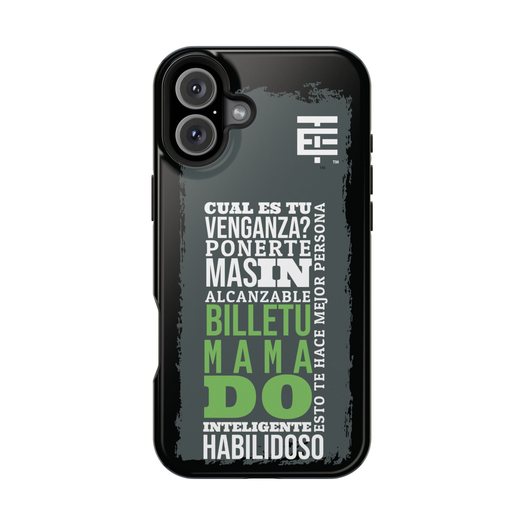 El Temach cases for Iphone and Samsung phones, with motivational phrase, in USA.