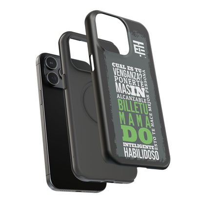 El Temach cases for Iphone and Samsung phones, with motivational phrase, in USA.