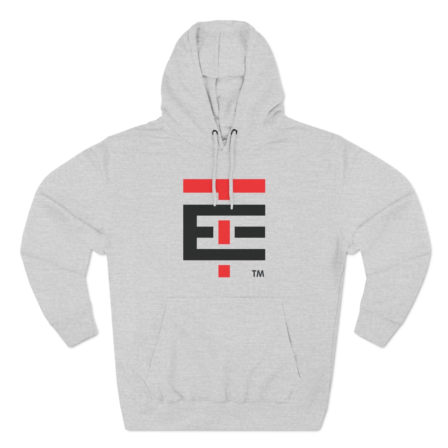 El Temach Hoodies, weaters, buzos, Men's black hoodie with bold red and white graphic logo, fleece-lined for warmth.