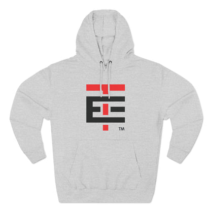 El Temach Hoodies, weaters, buzos, Men's black hoodie with bold red and white graphic logo, fleece-lined for warmth.