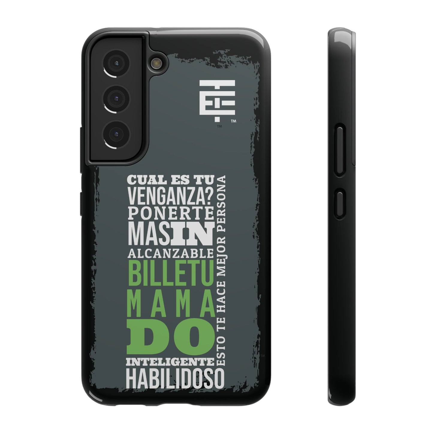 El Temach cases for iphone and samsung phones, with motivational phrase, in USA.