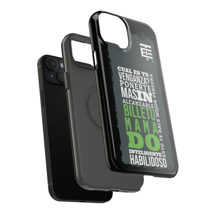 El Temach cases for Iphone and Samsung phones, with motivational phrase, in USA.