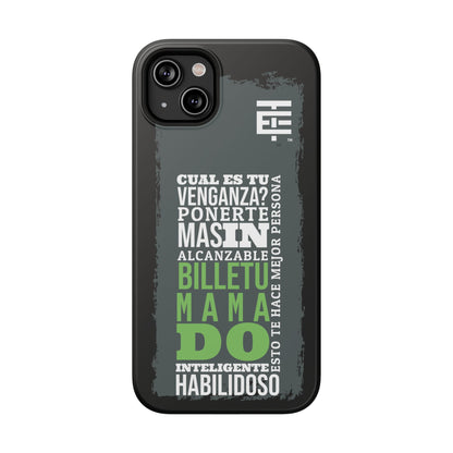 El Temach cases for Iphone and Samsung phones, with motivational phrase, in USA.