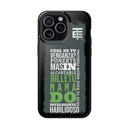 El Temach cases for Iphone and Samsung phones, with motivational phrase, in USA.