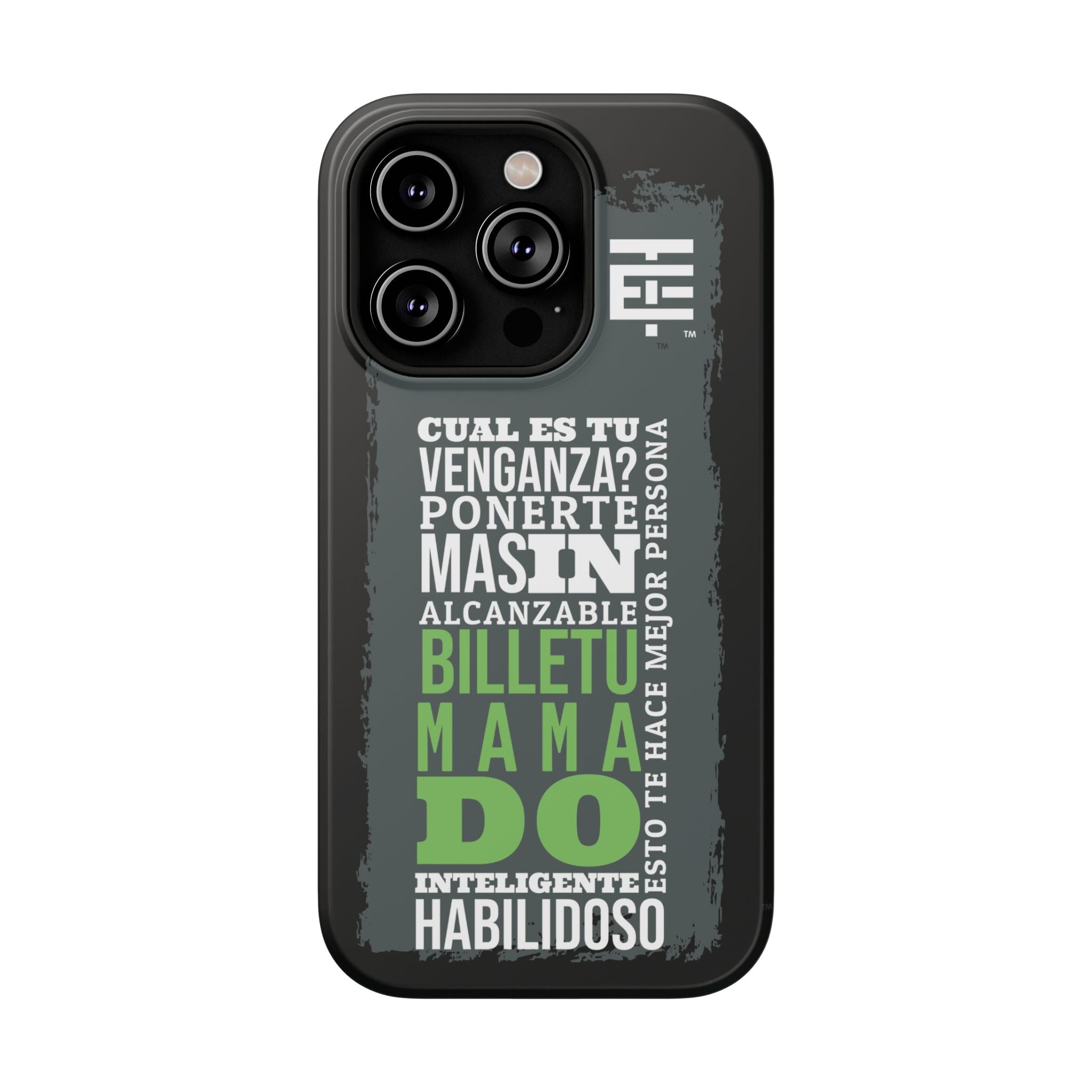 El Temach cases for Iphone and Samsung phones, with motivational phrase, in USA.