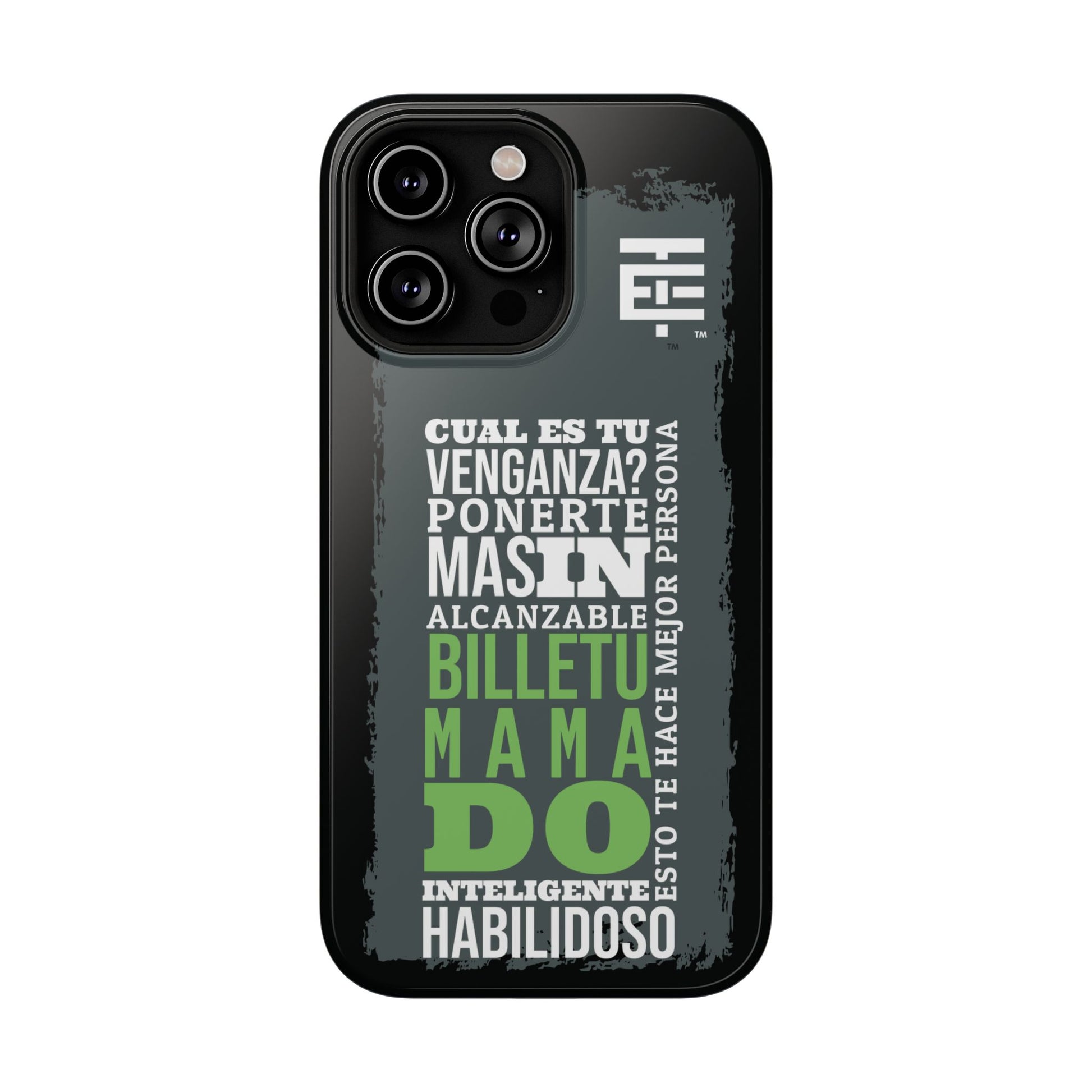 El Temach cases for Iphone and Samsung phones, with motivational phrase, in USA.