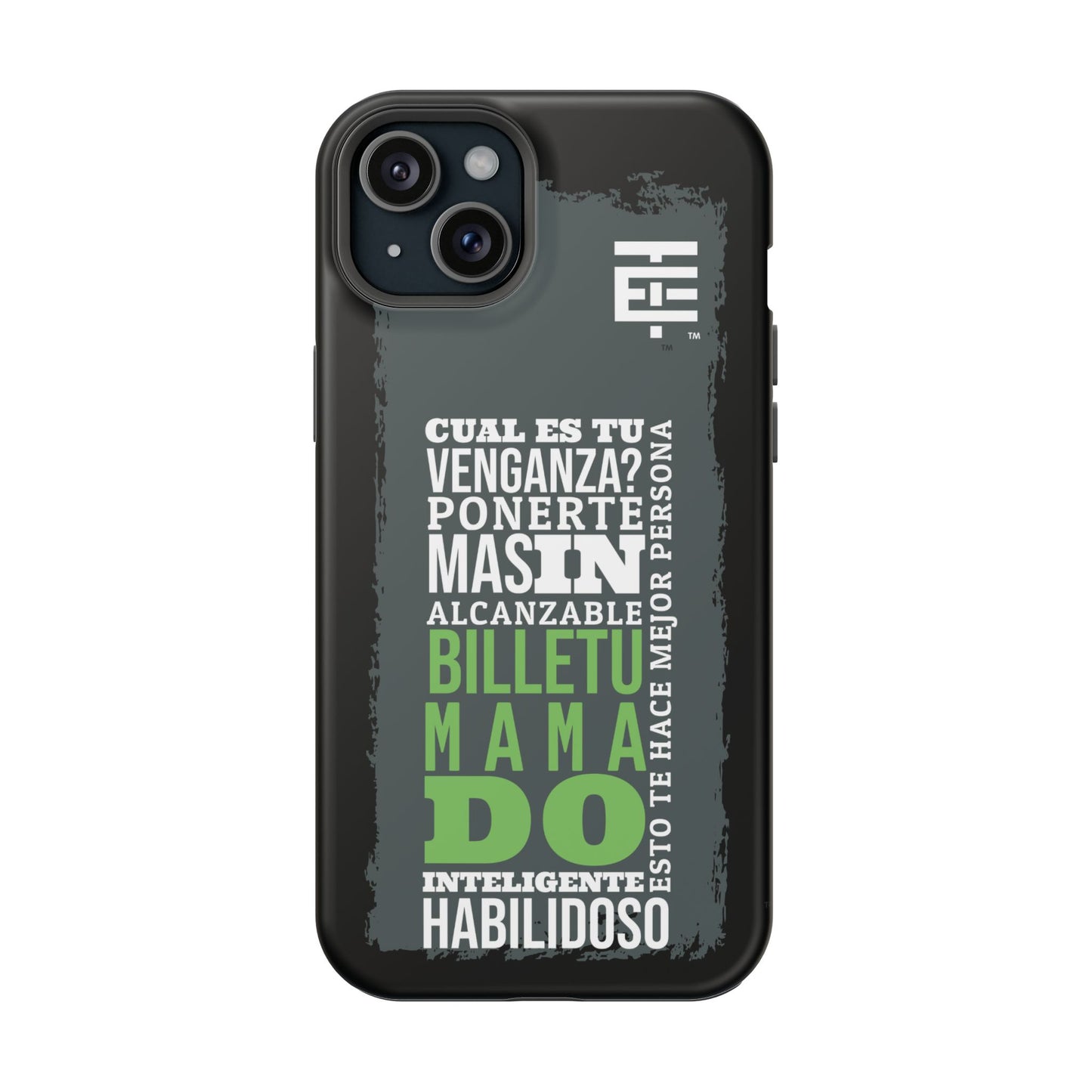 El Temach cases for Iphone and Samsung phones, with motivational phrase, in USA.