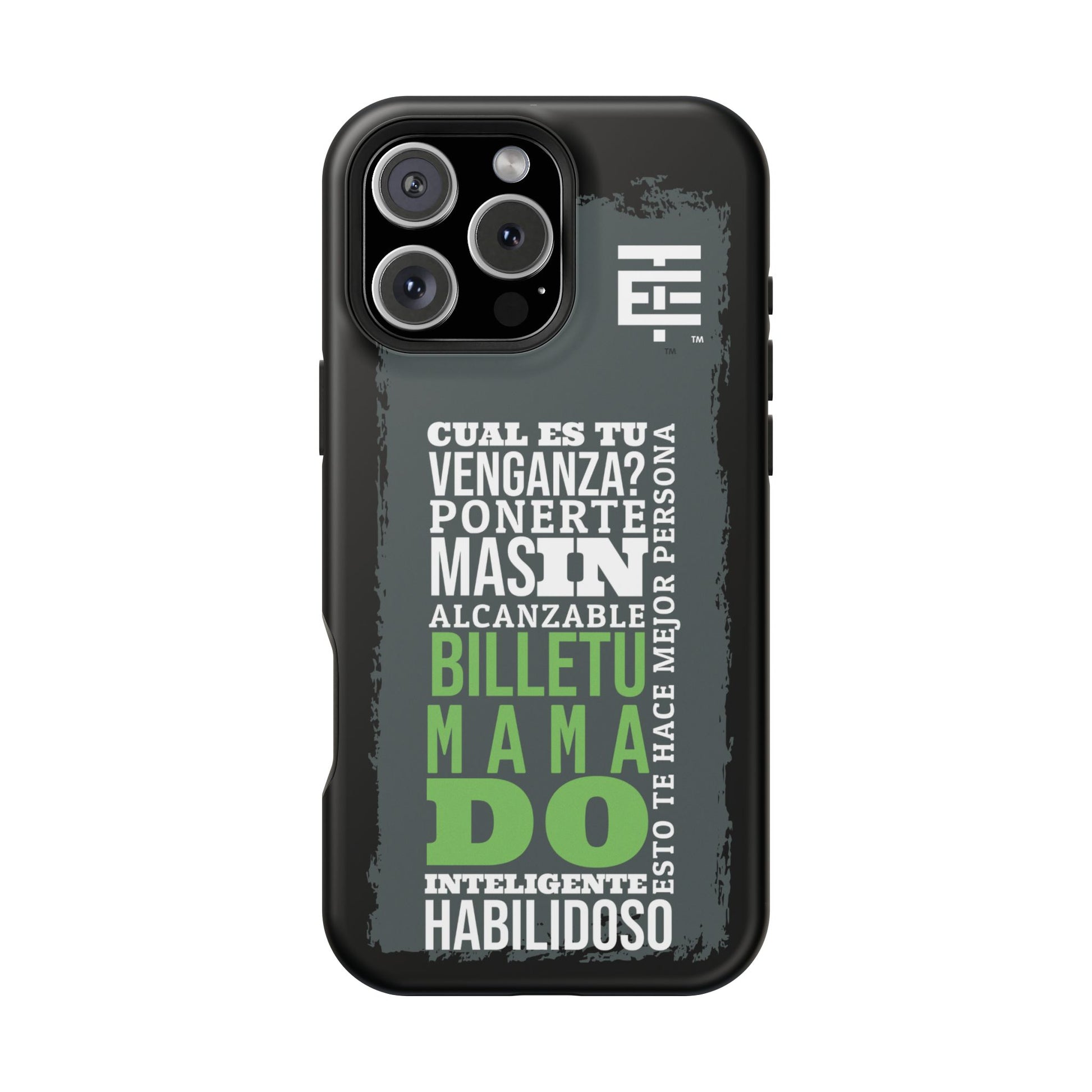 El Temach cases for Iphone and Samsung phones, with motivational phrase, in USA.