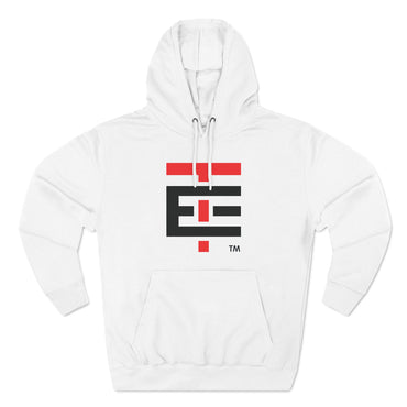 El Temach Hoodies, weaters, buzos, Men's black hoodie with bold red and white graphic logo, fleece-lined for warmth.