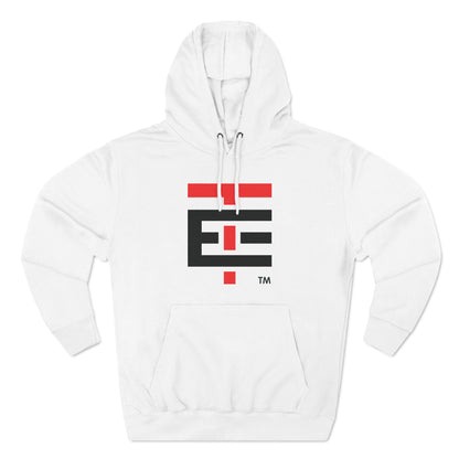 El Temach Hoodies, weaters, buzos, Men's black hoodie with bold red and white graphic logo, fleece-lined for warmth.