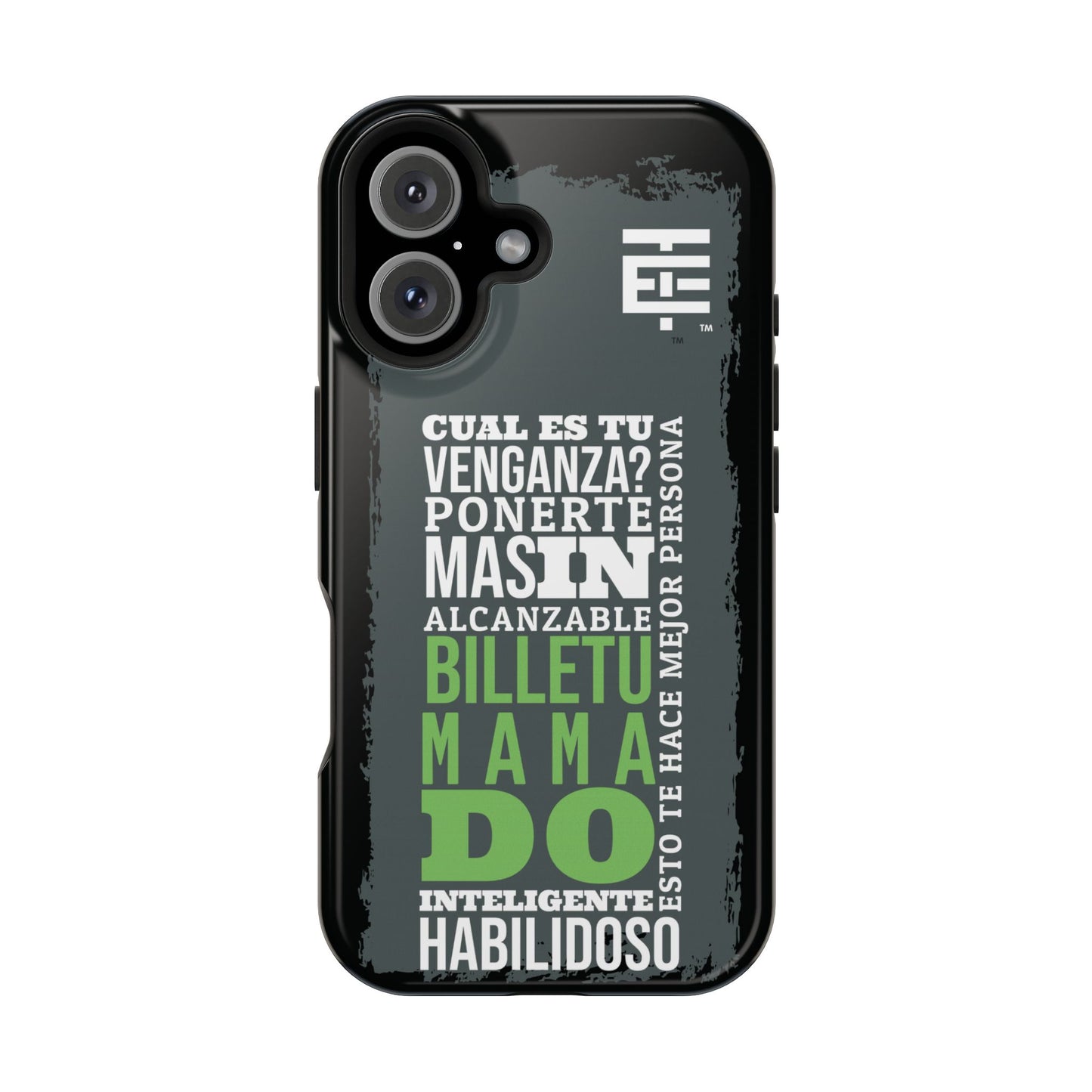 El Temach cases for Iphone and Samsung phones, with motivational phrase, in USA.