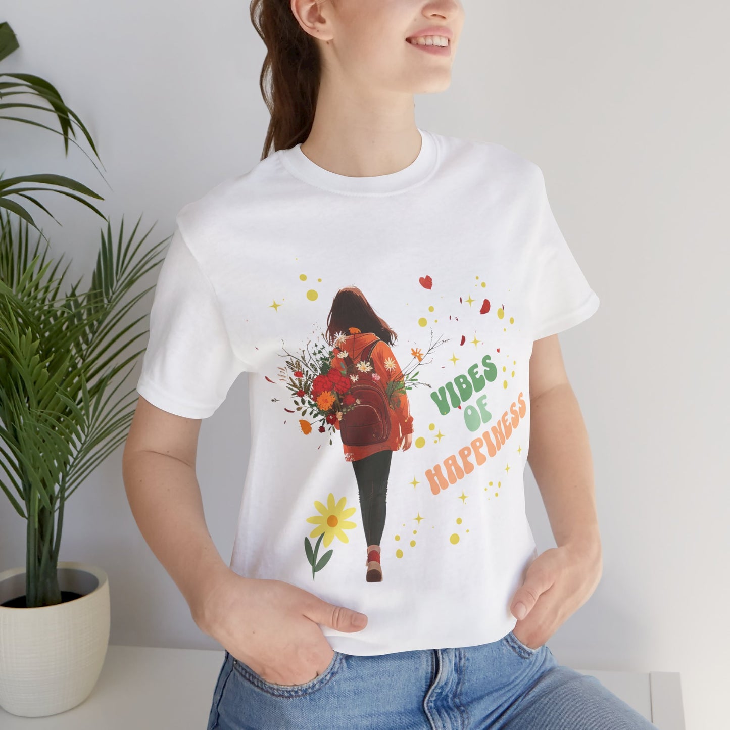 T-shirt-Flowers - Vibes of Happiness