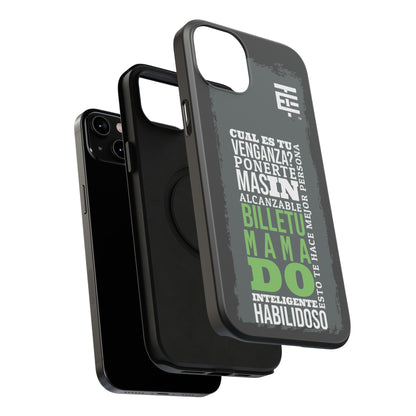 El Temach cases for Iphone and Samsung phones, with motivational phrase, in USA.