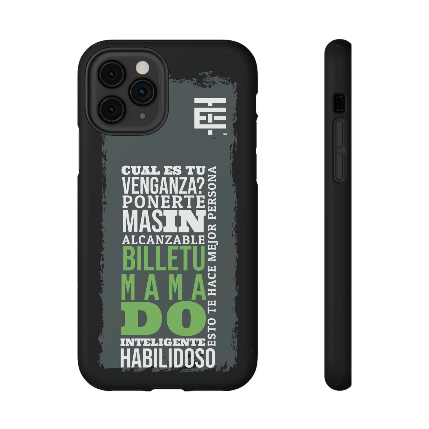 El Temach cases for iphone and samsung phones, with motivational phrase, in USA.