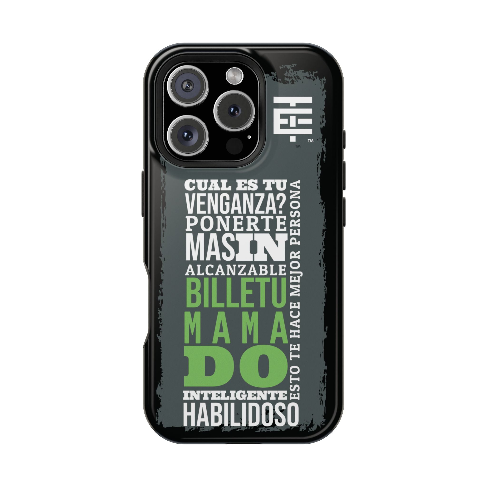 El Temach cases for Iphone and Samsung phones, with motivational phrase, in USA.