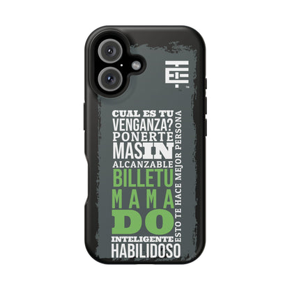 El Temach cases for Iphone and Samsung phones, with motivational phrase, in USA.