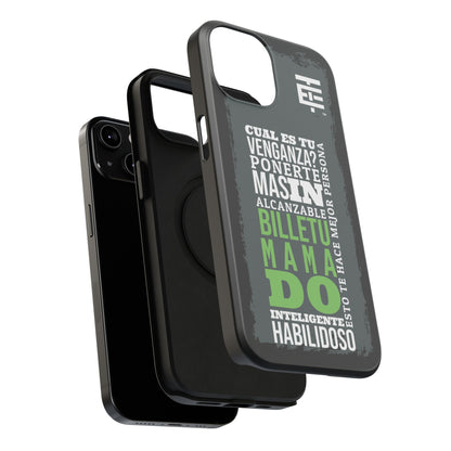 El Temach cases for Iphone and Samsung phones, with motivational phrase, in USA.