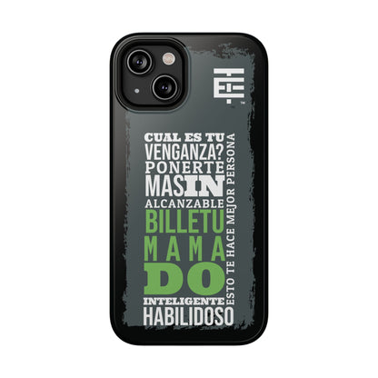 El Temach cases for Iphone and Samsung phones, with motivational phrase, in USA.