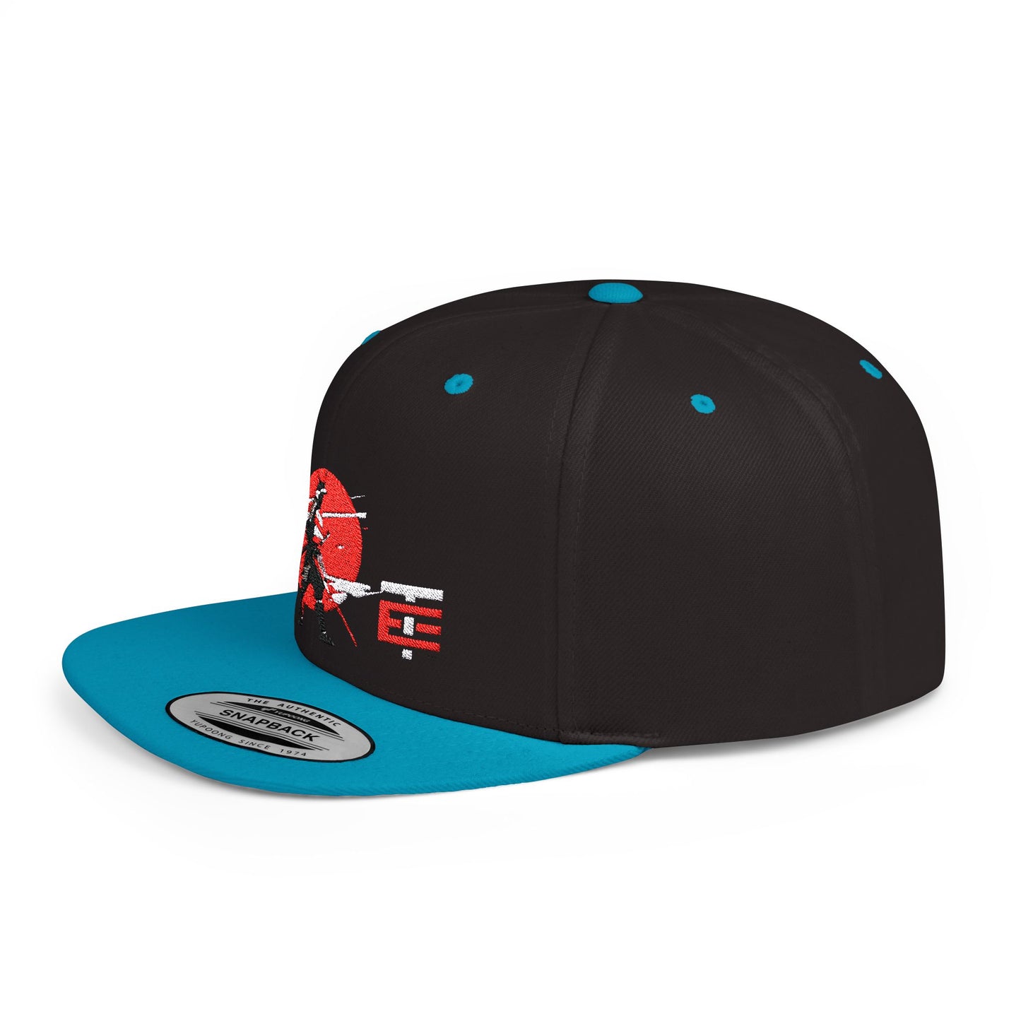 El temach gorras, caps, with logo style, Stylish Samurai cap featuring bold red and white embroidery on different colors, in ALL USA