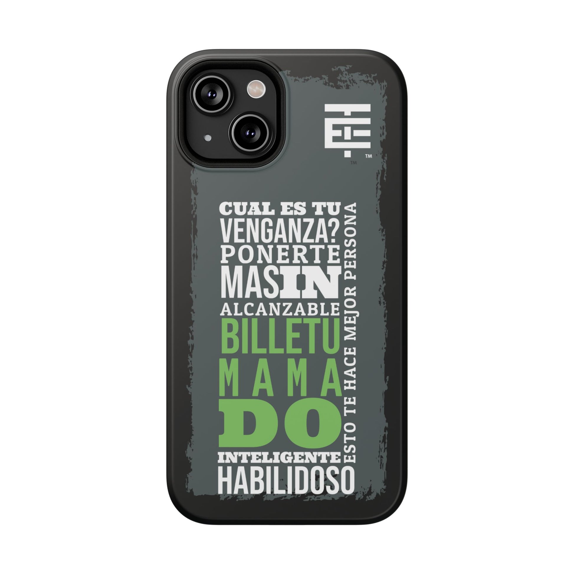 El Temach cases for Iphone and Samsung phones, with motivational phrase, in USA.