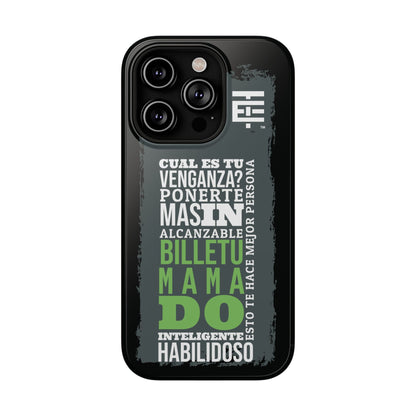 El Temach cases for Iphone and Samsung phones, with motivational phrase, in USA.