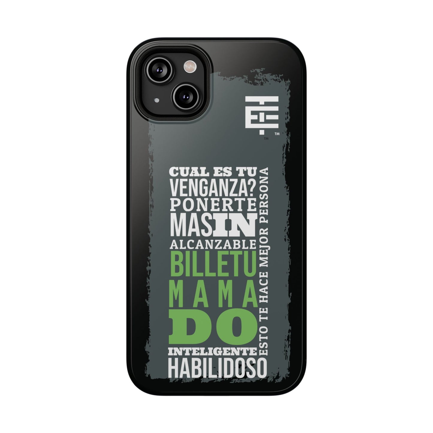 El Temach cases for Iphone and Samsung phones, with motivational phrase, in USA.