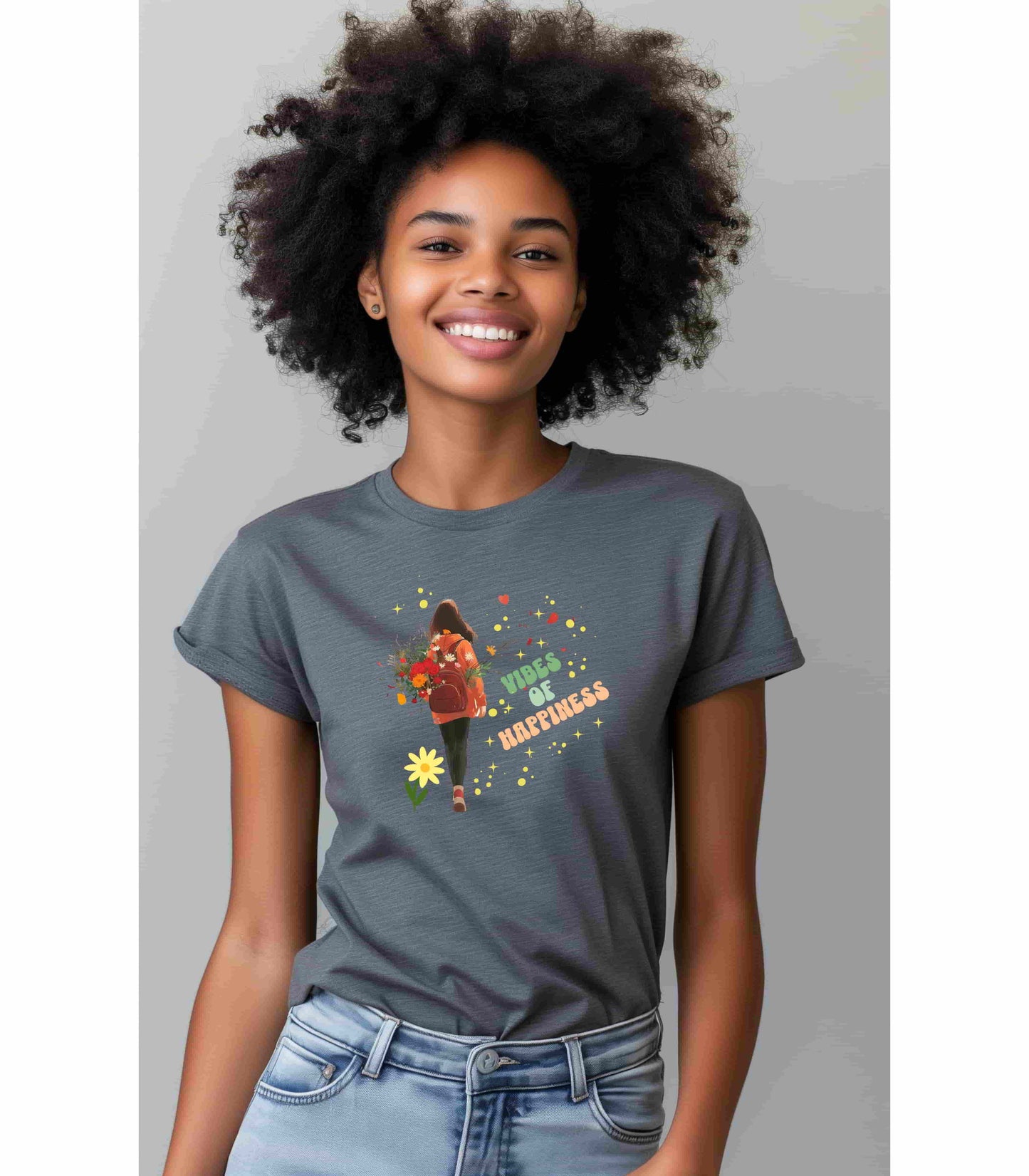 T-shirt-Flowers - Vibes of Happiness