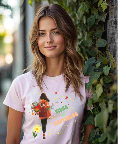 T-shirt-Flowers - Vibes of Happiness