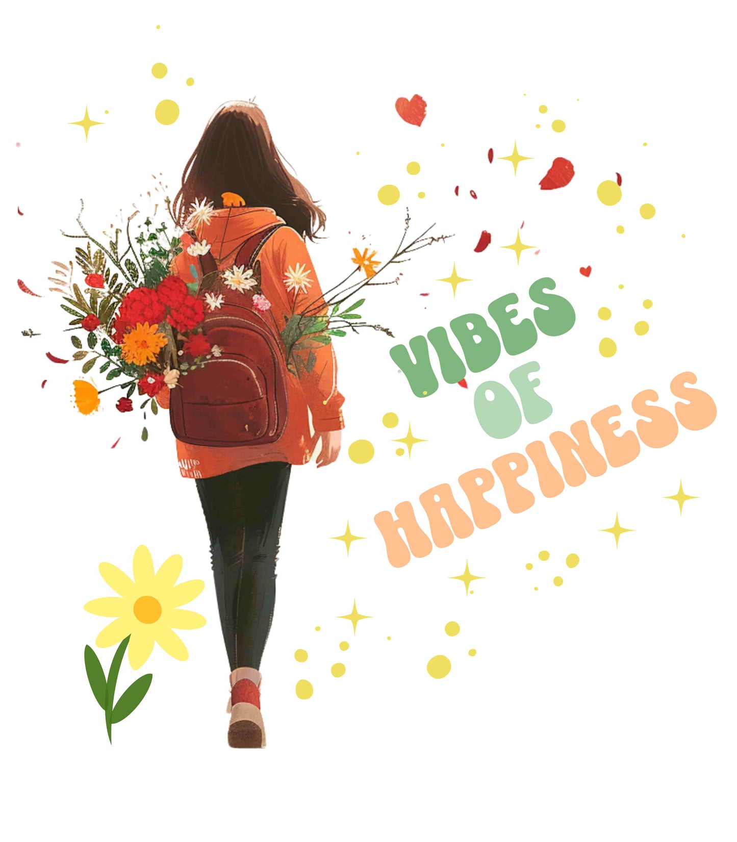 T-shirt-Flowers - Vibes of Happiness